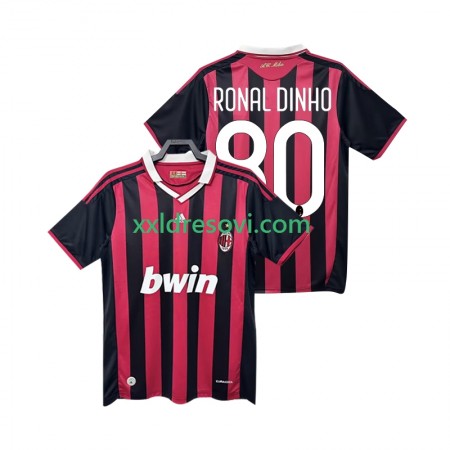 AC Milan RONALDINHO 80 2009 2010 Retro Domaći Nogometni Dres